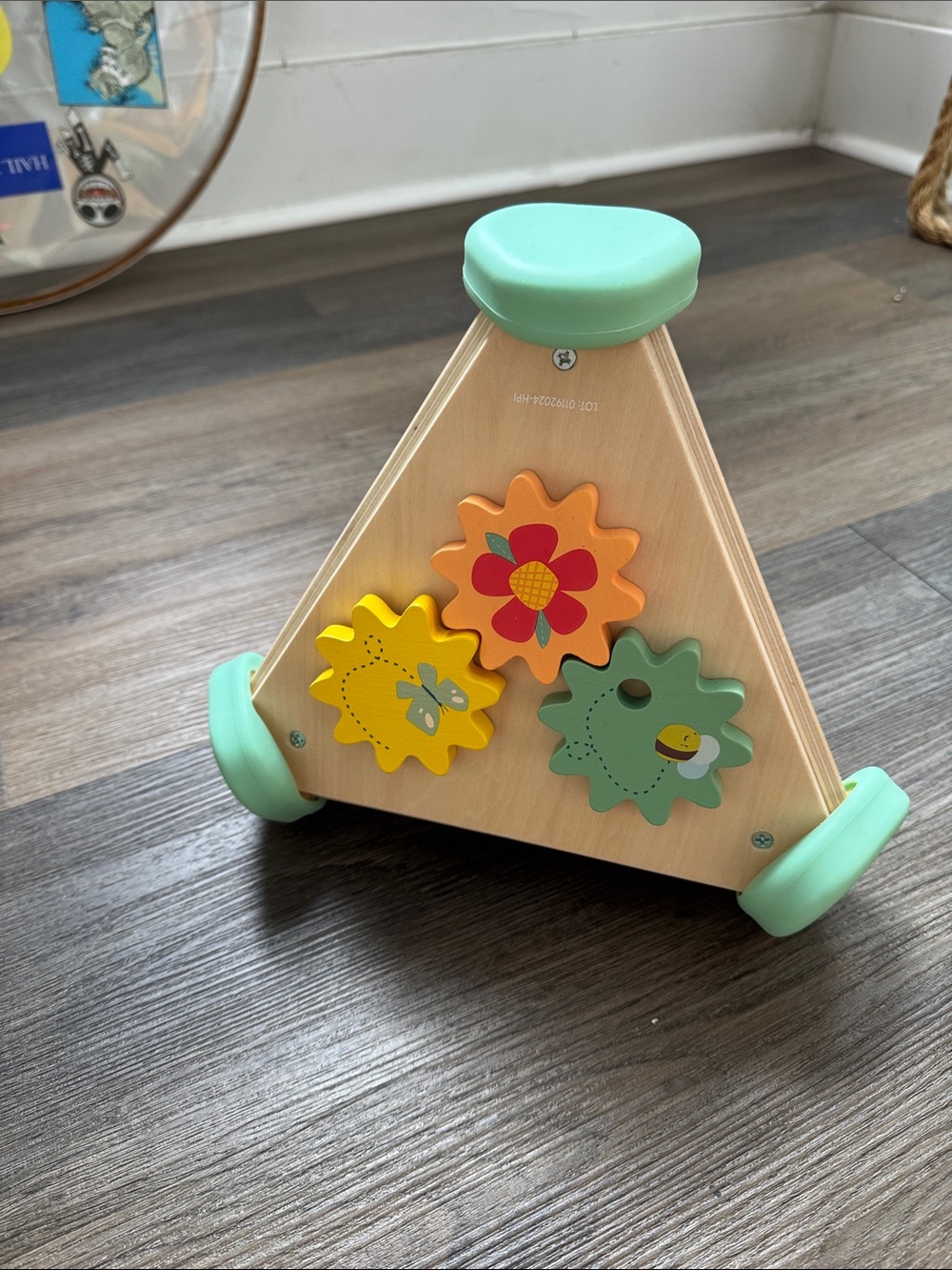 Wooden Triangle Gears Activity Toy